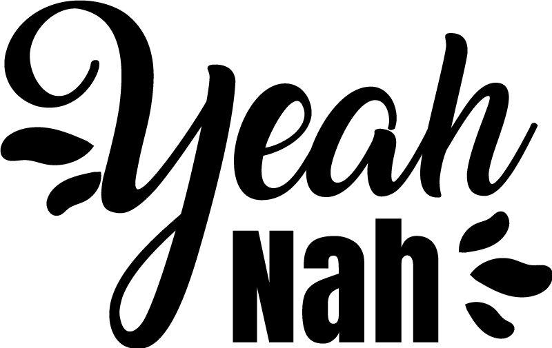 Yeah, Nah. Aussie slang phrases Couple t shirts - TenStickers