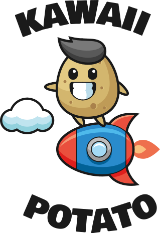 Προσαρμοσμένο μπλουζάκι με χαριτωμένο σχέδιο πατάτας - TenStickers