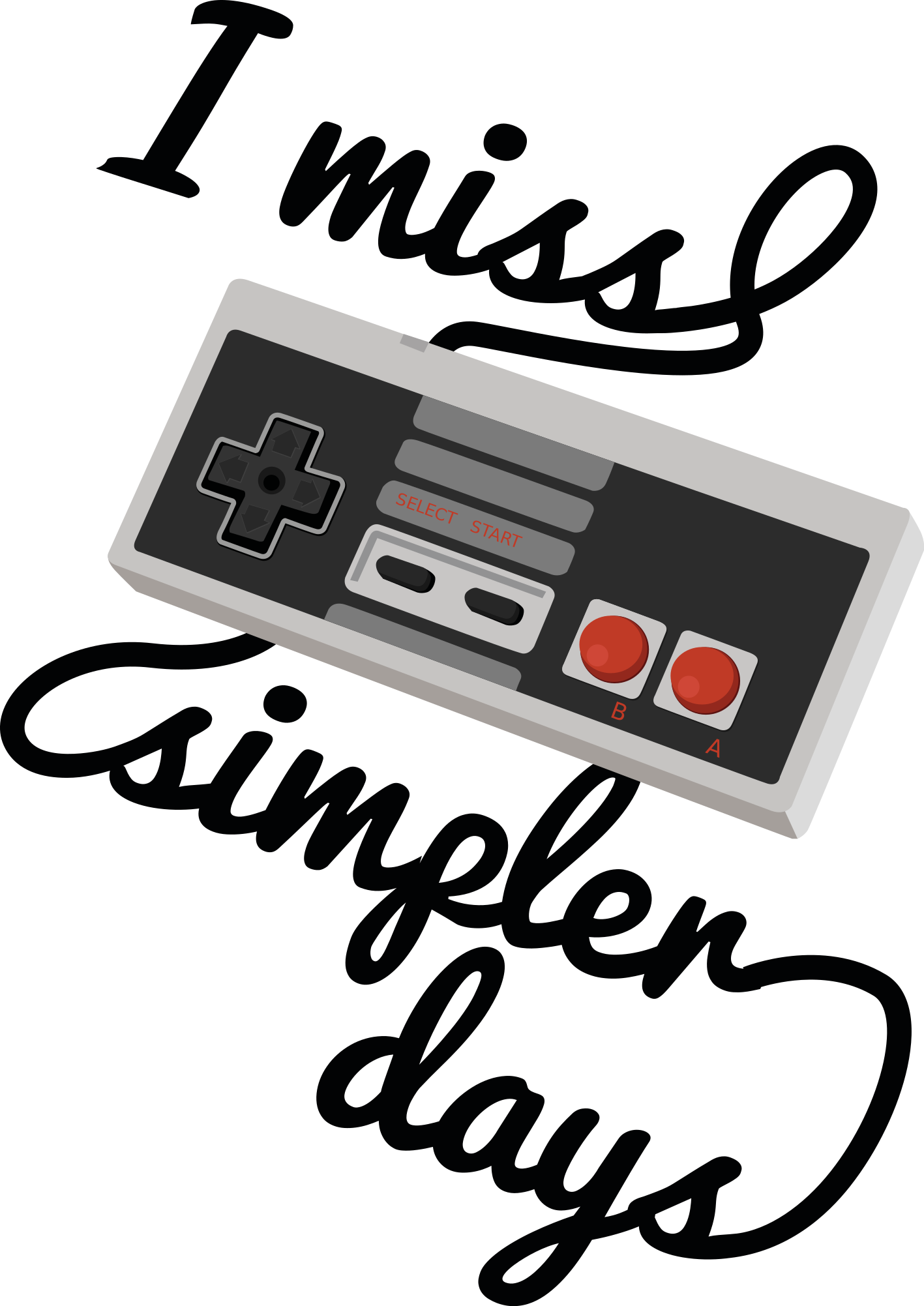 Jag saknar enklare dagar anpassad t-shirt - Tenstickers