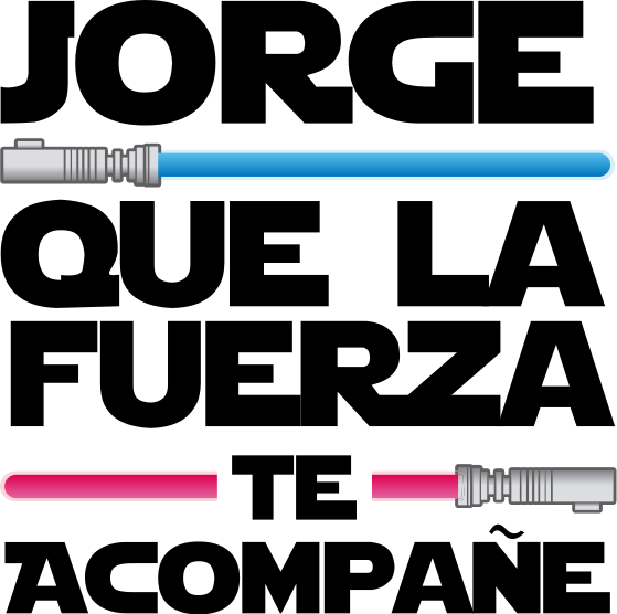 Camisetas con nombre Que la fuerza esté con usted - TenVinilo