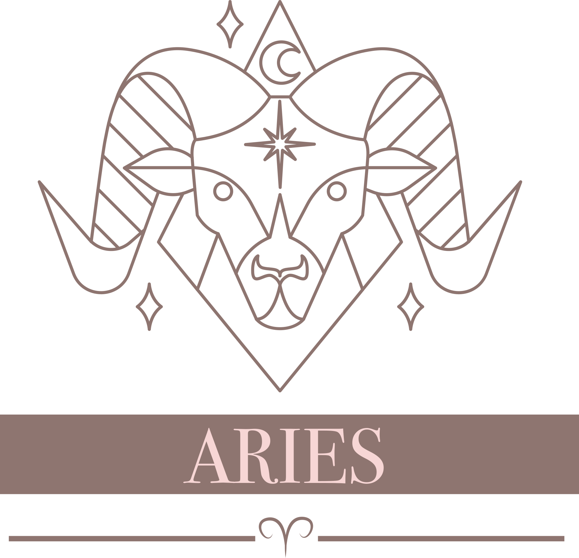 aries symbol pink