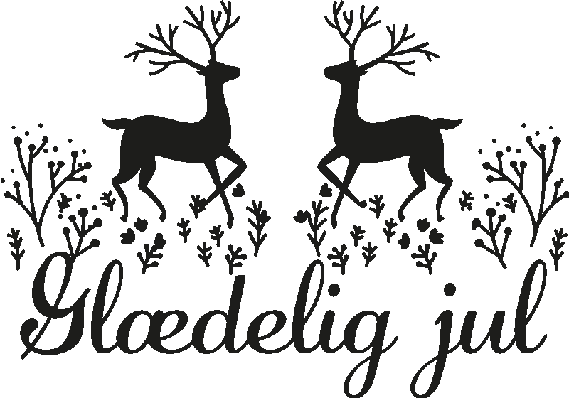 Glædelig jul rød rensdyr juleskjorte - TenStickers