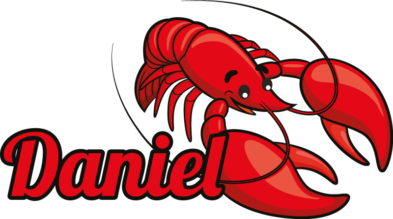 Tilpasseligt navn på din hummer T-shirts med navn - TenStickers