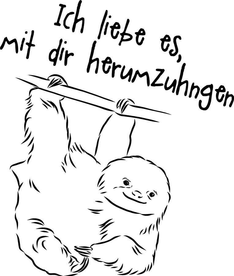 Pärchen T Shirts Süße faultiere verliebt in phrase - TenStickers