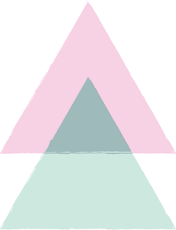 Modré a růžové tričko s trojúhelníky na zeď - TenStickers