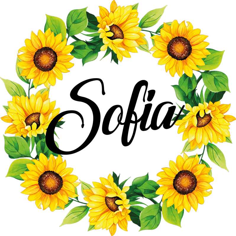 Camisetas personalizable Corona de flores de verano con nombre - TenVinilo
