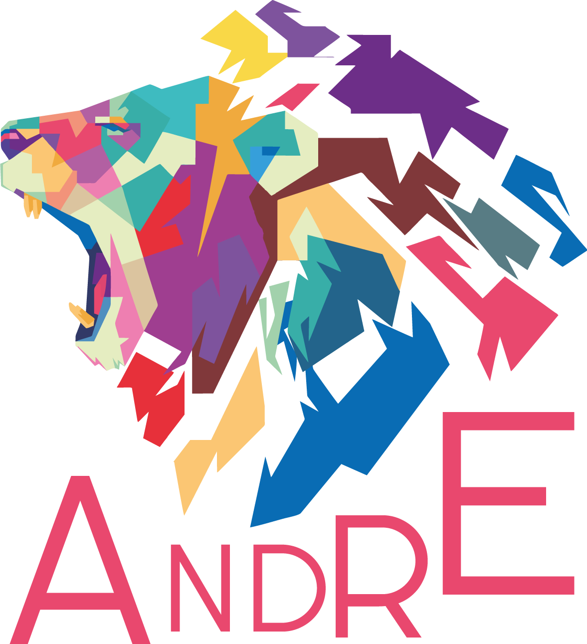 T-Shirts mit Namen Geometrische tiere schöner löwe - TenStickers