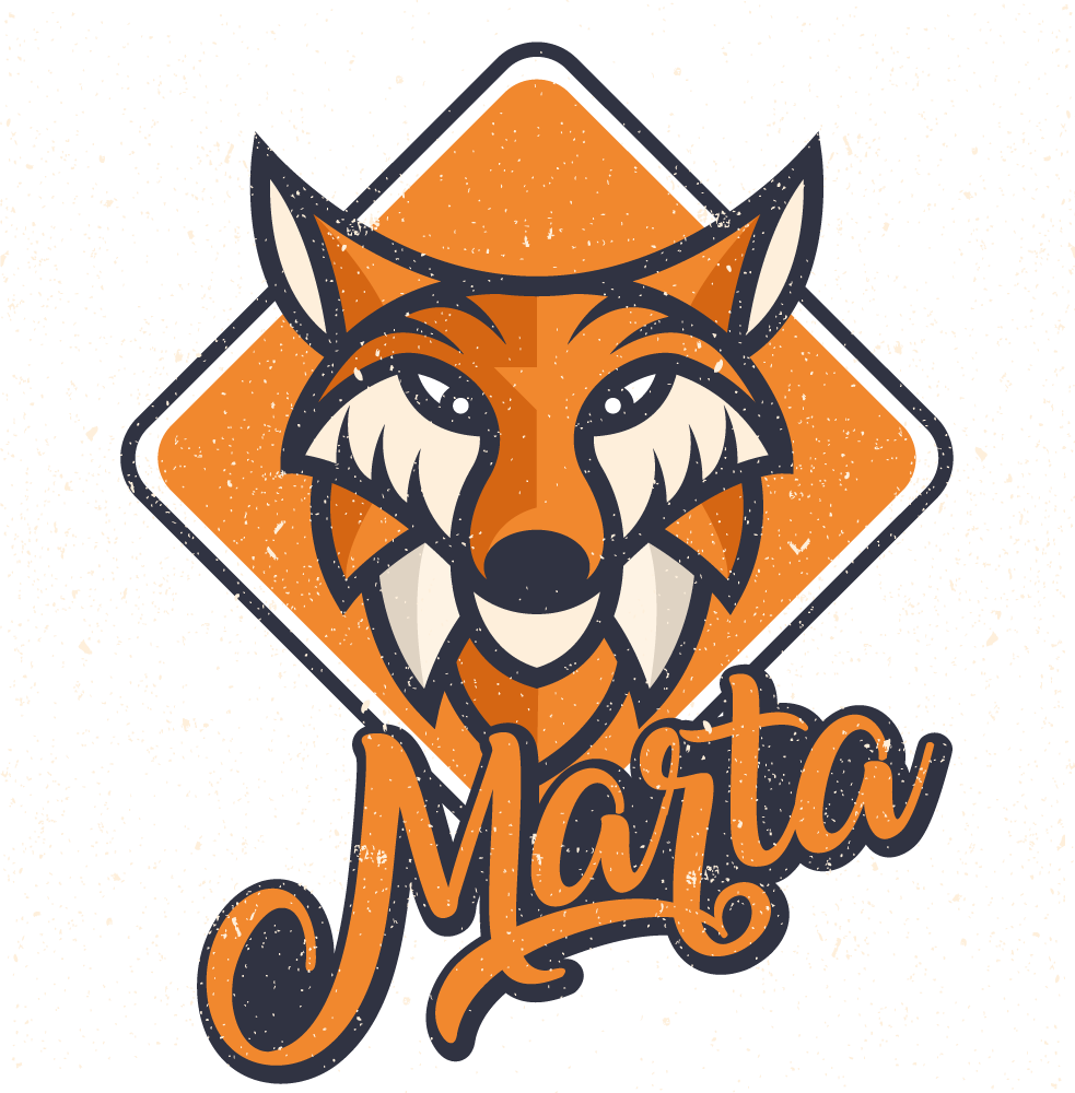 T-shirts de renard moderne avec animaux géométriques avec nom - TenStickers