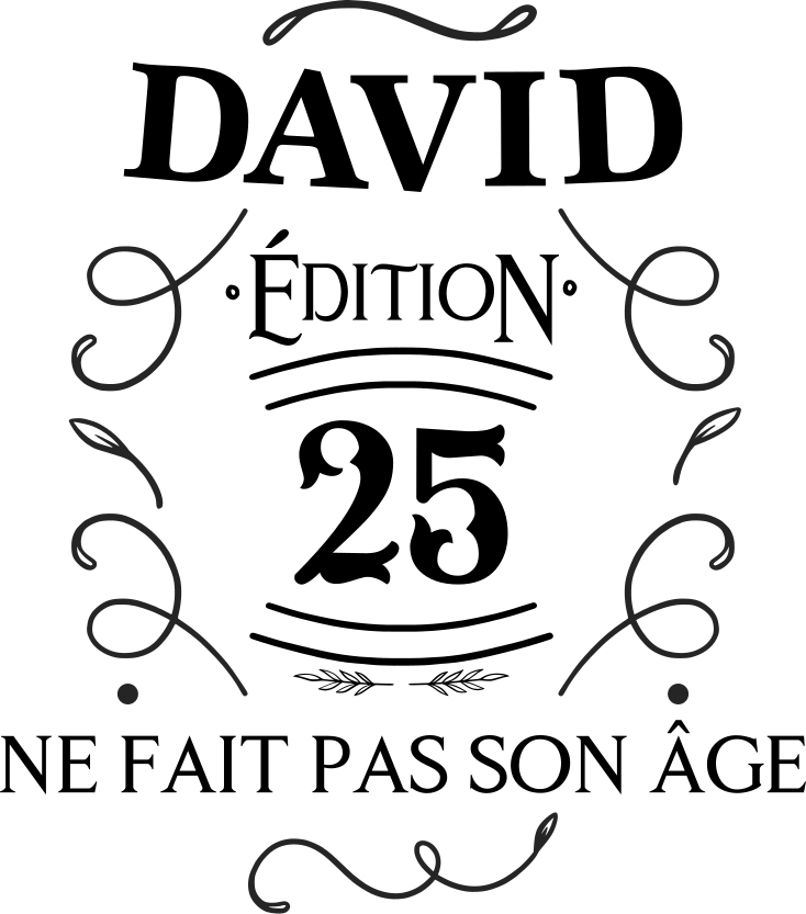 Texte drôle sur les t-shirts d'âge avec nom - TenStickers