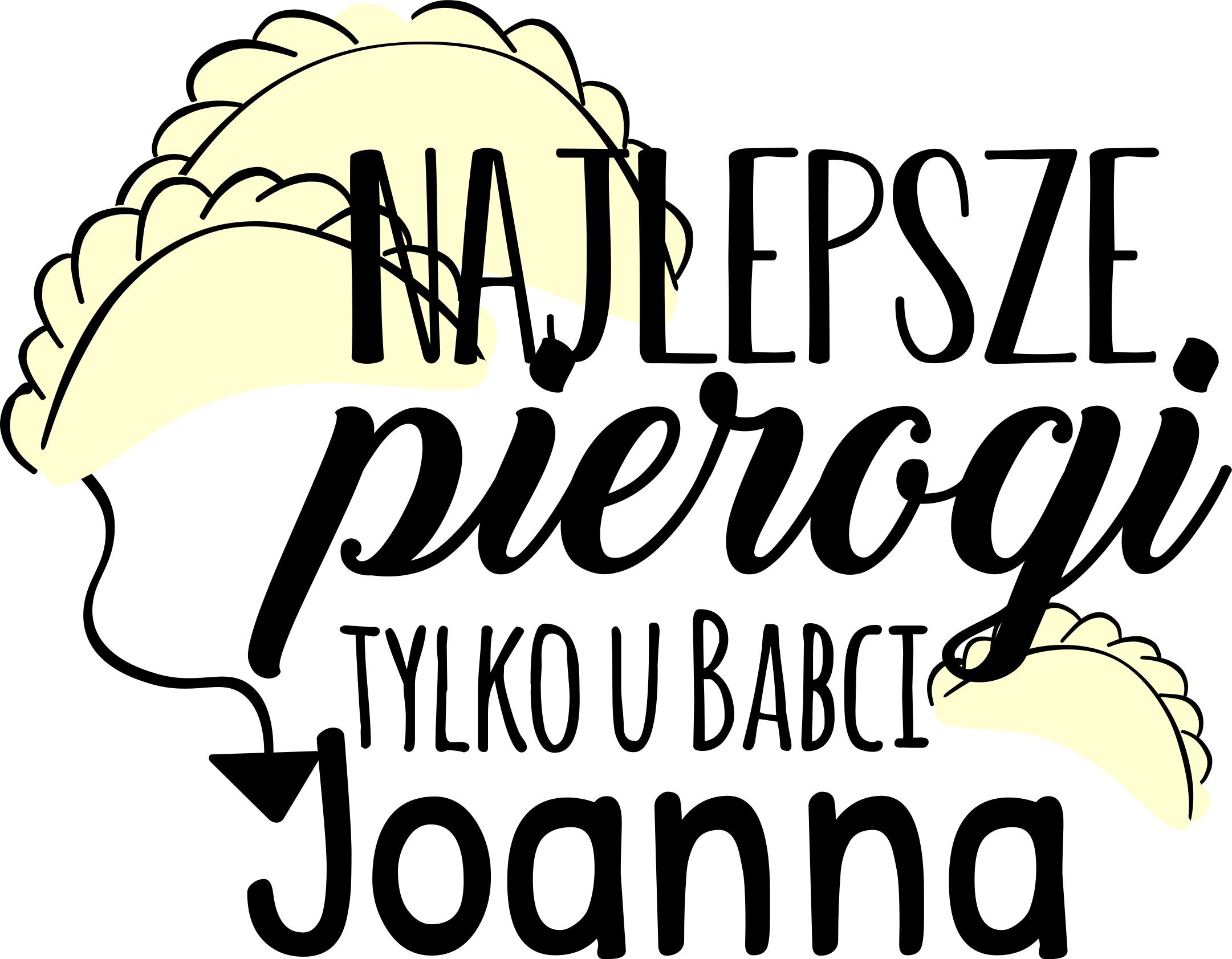 Koszulka z imieniem najlepsze pierogi - TenStickers