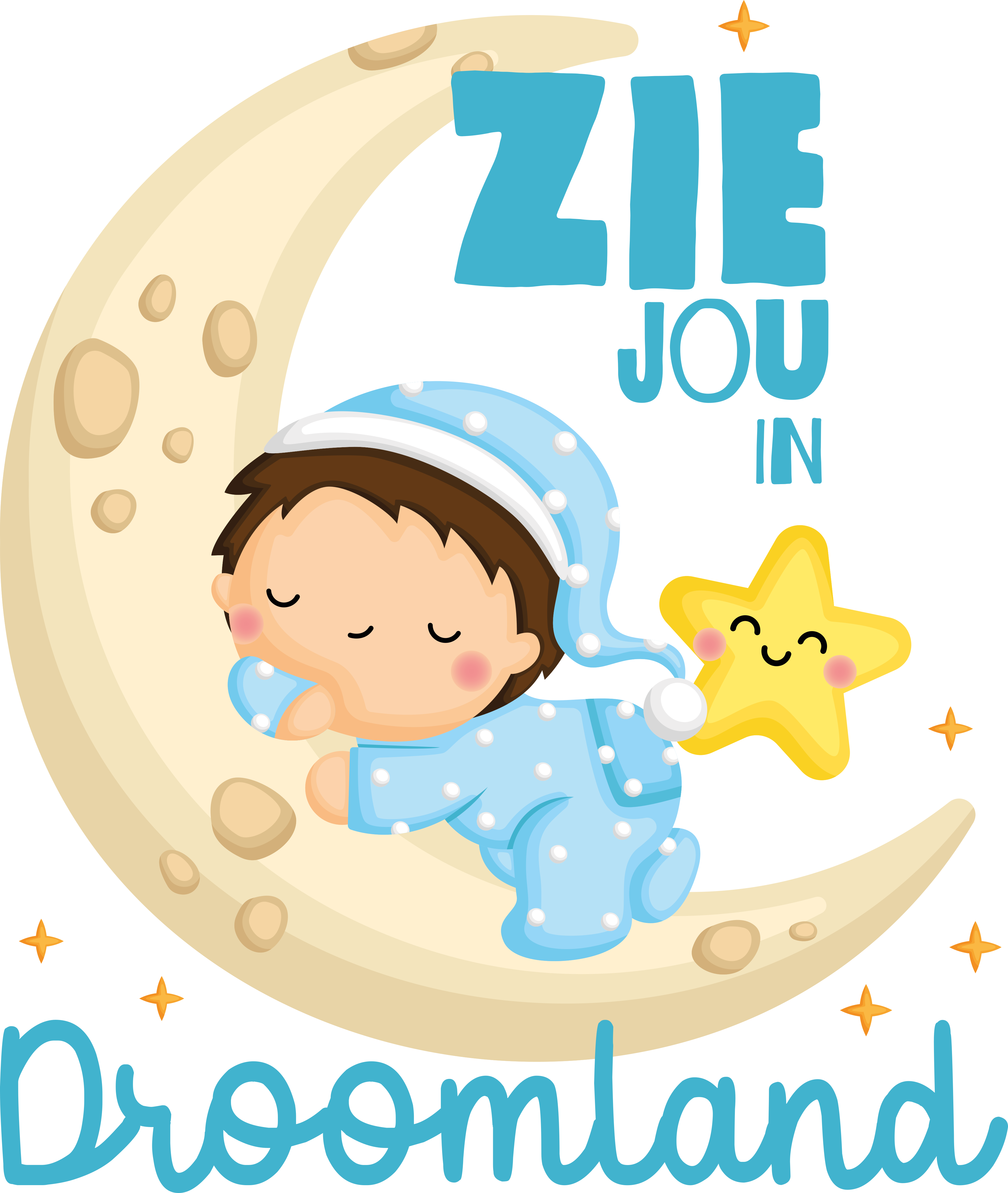 Baby T-shirt droomland slaapliedje - TenStickers