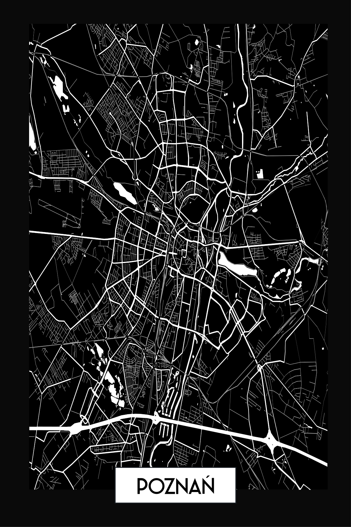 Koszulka Mapa topograficzna poznania - TenStickers