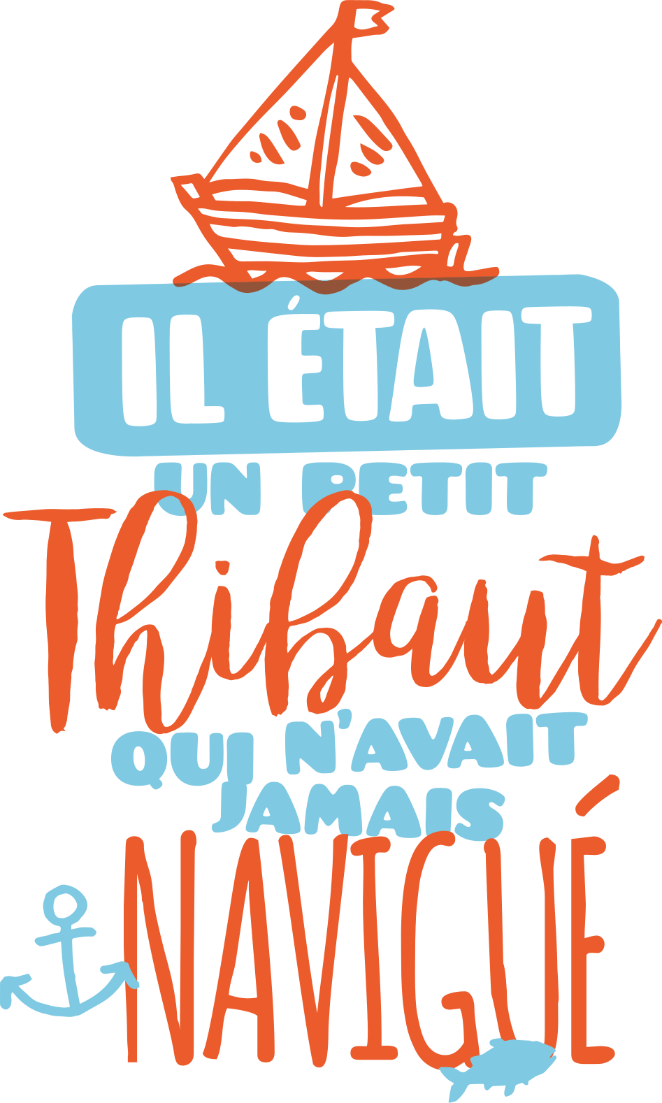 Tee shirt enfant il était un petit navire - TenStickers