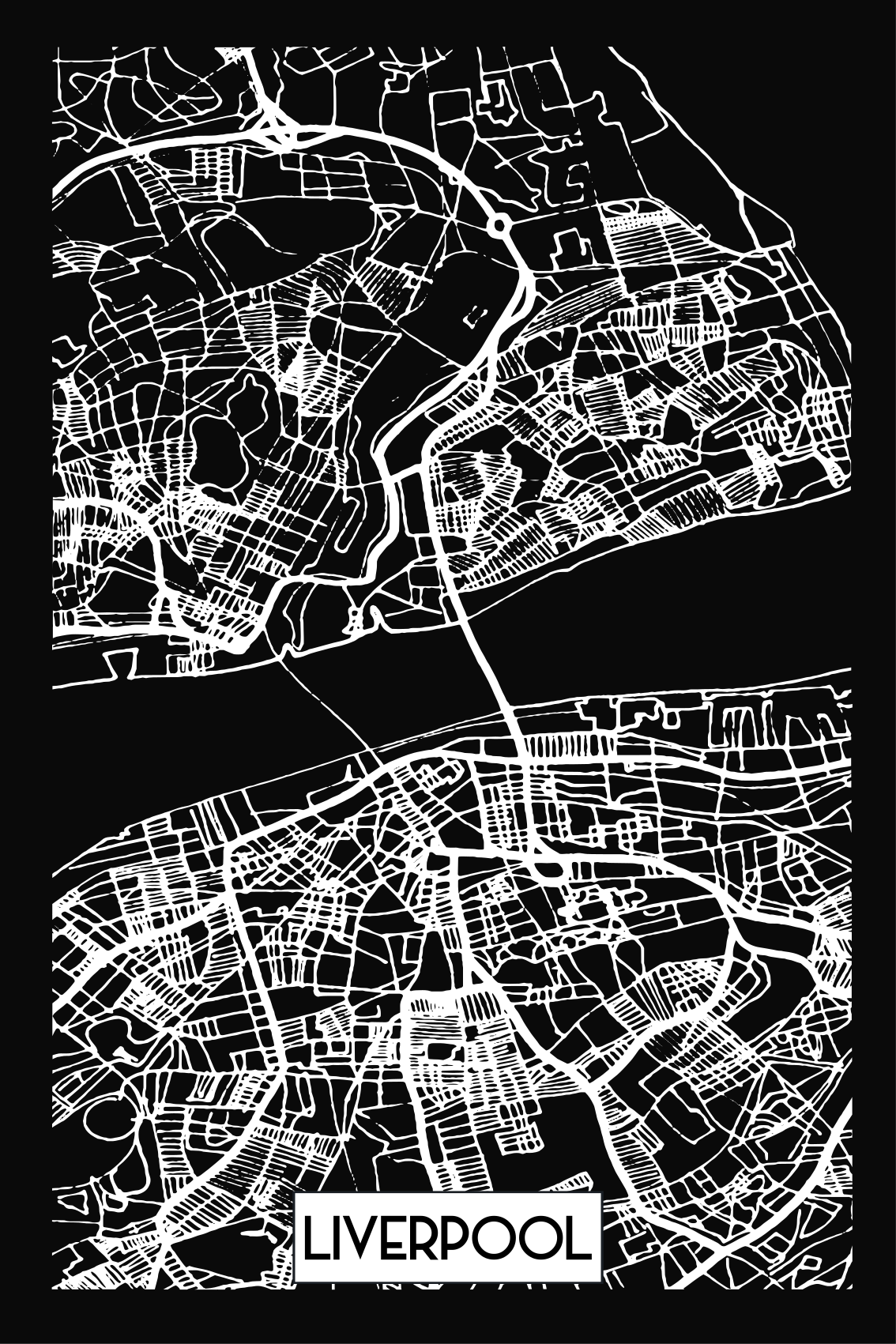 Liverpool Topographic Map custom t-shirt - TenStickers