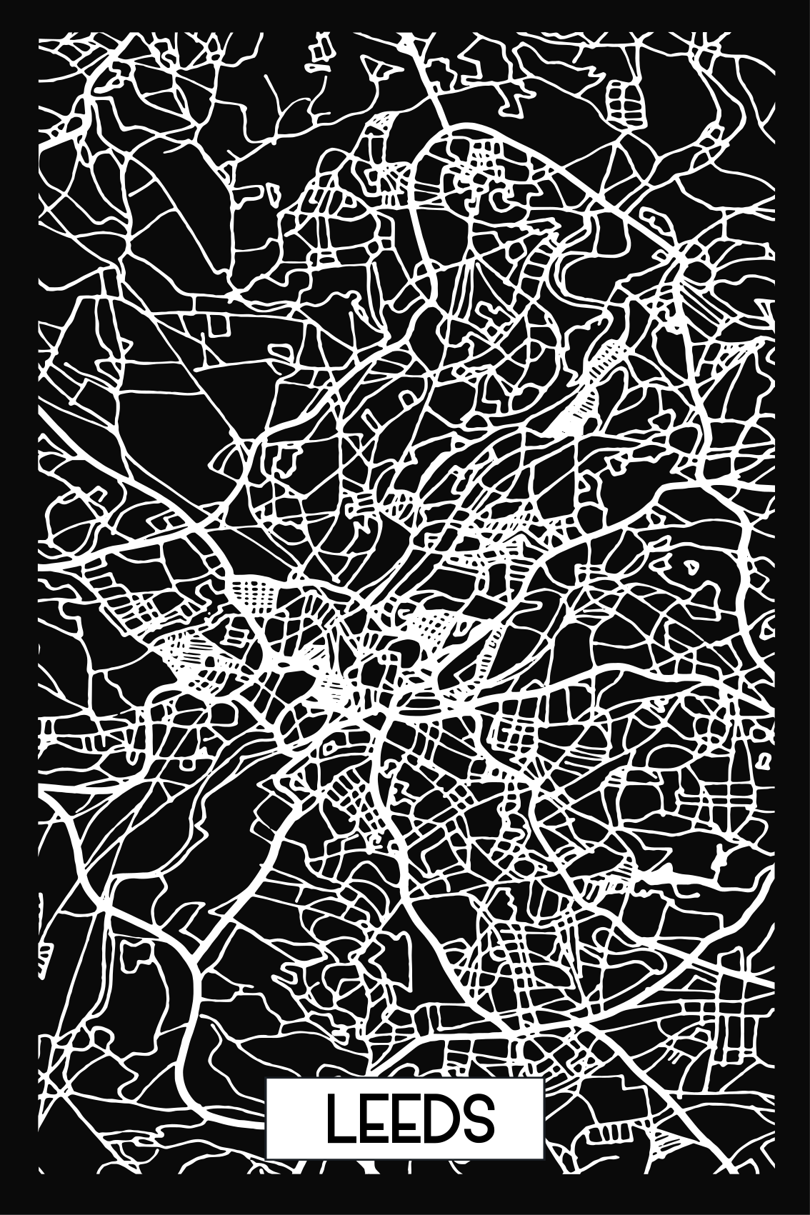 Leeds Topographic Map custom t-shirt - TenStickers