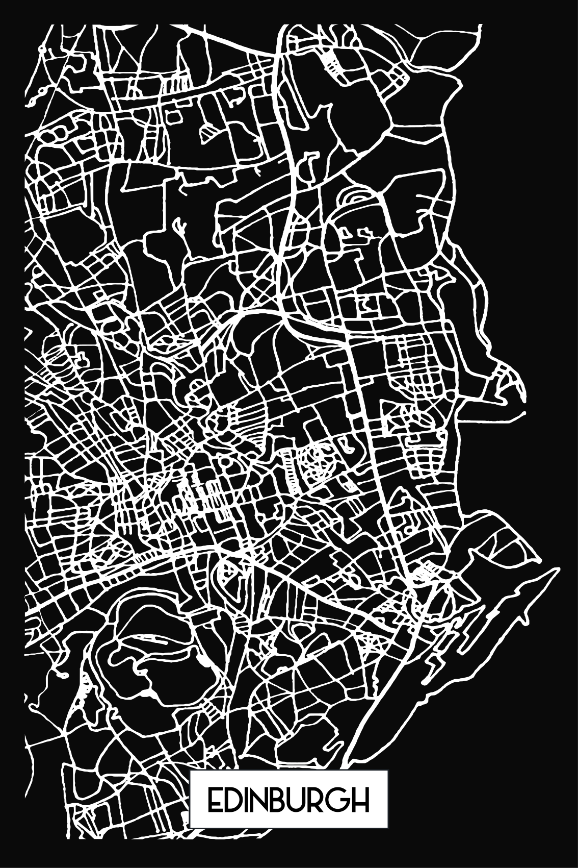 Edinburgh Topographic Map custom t-shirt - TenStickers