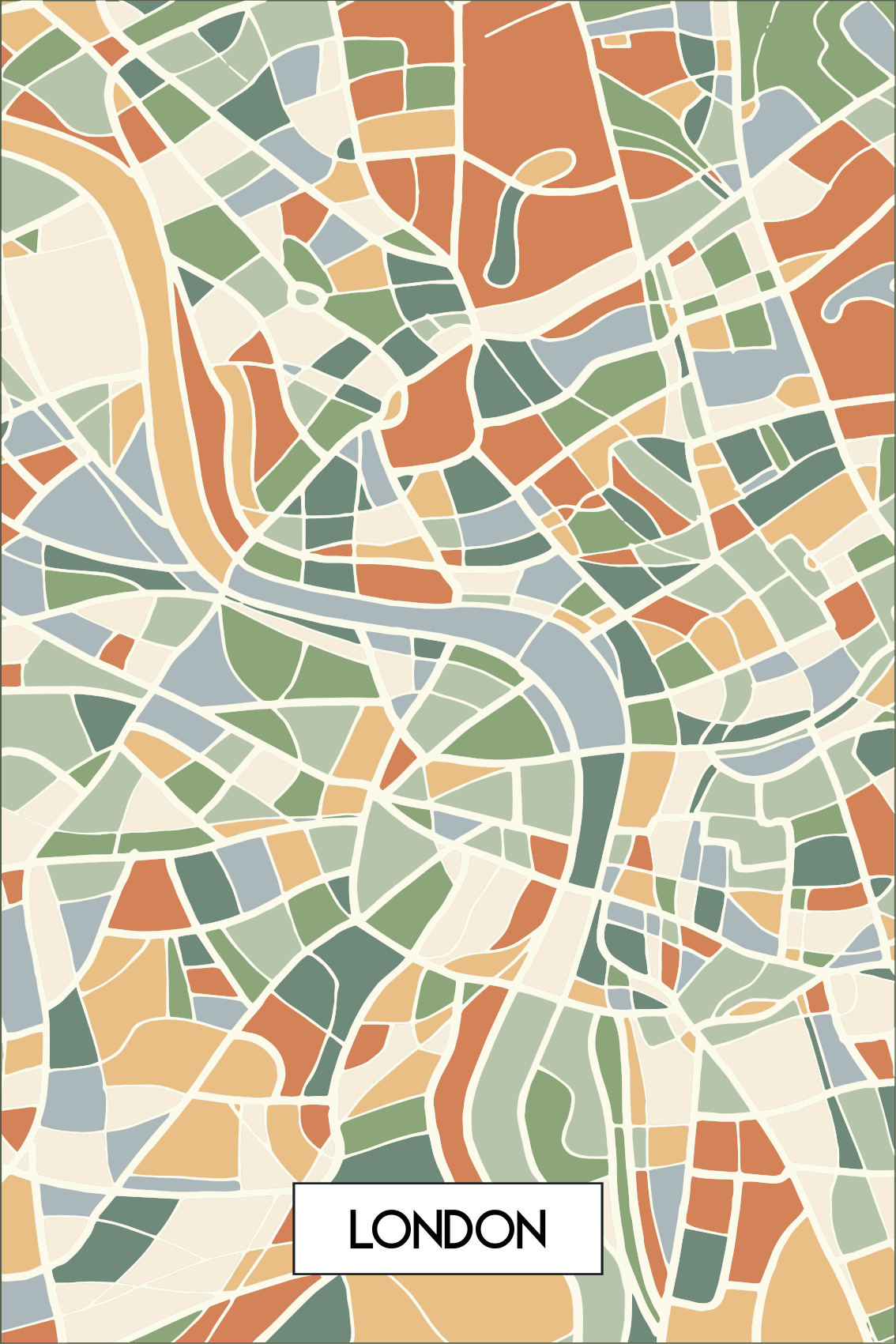 Abstract London Map custom t-shirt - TenStickers