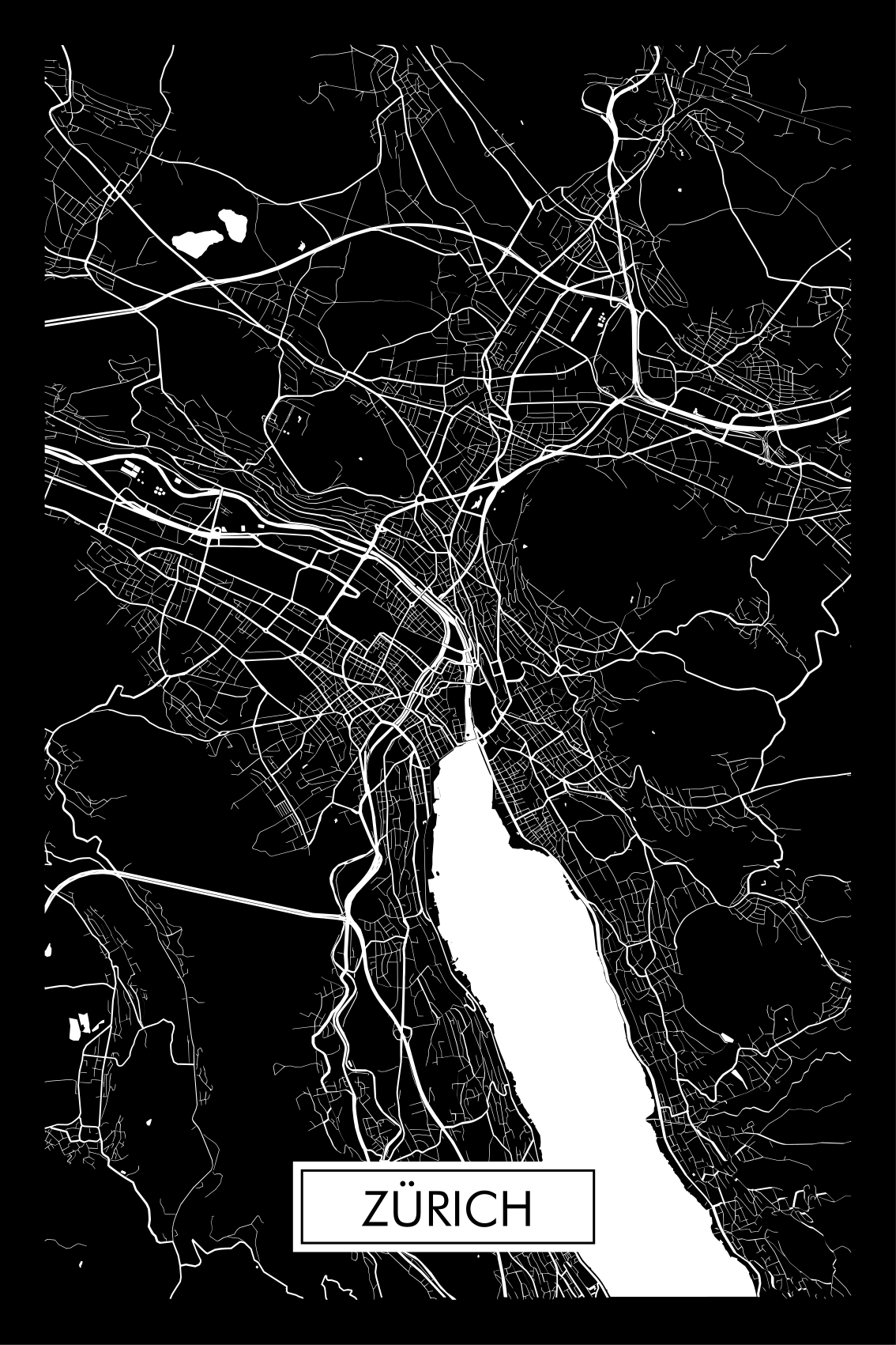 T-shirt Carte topographique ville Suisse - TenStickers