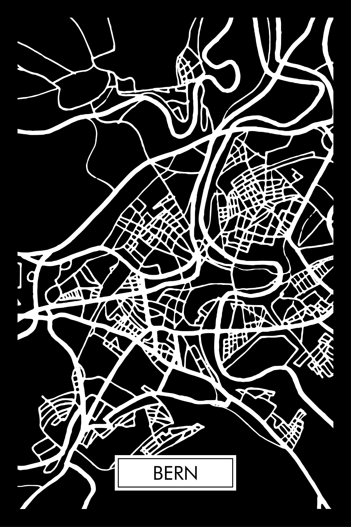 T-shirt Carte topographique capitale Suisse - TenStickers