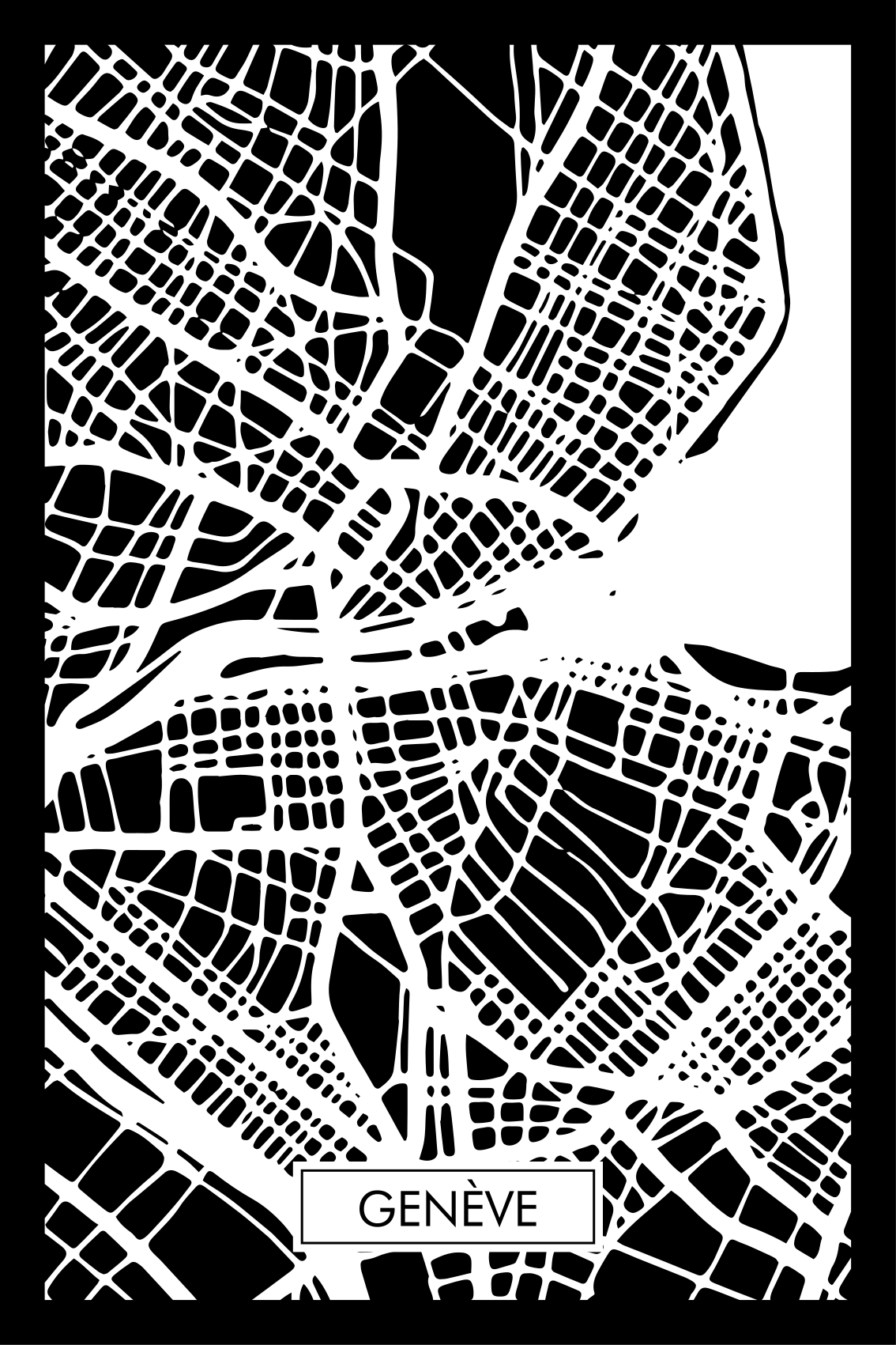 T-shirt Carte topographique ville Suisse Ouest - TenStickers