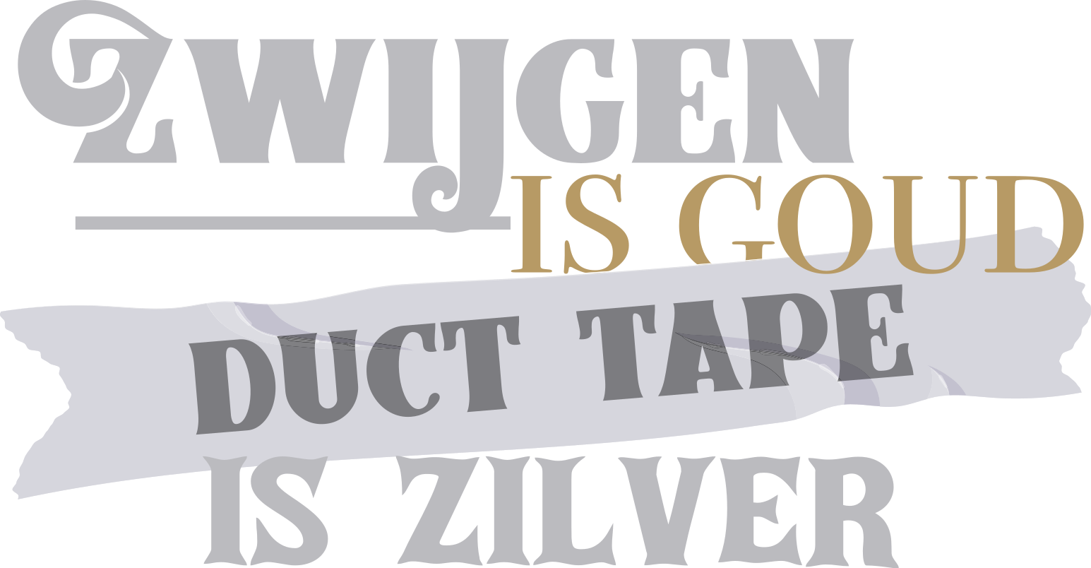 Ducttape is zilver T-shirt - TenStickers