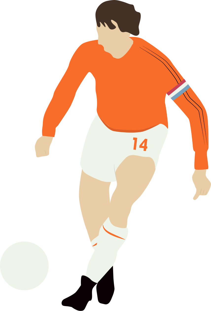 Unieke Nederlandse voetballer T-shirt - TenStickers