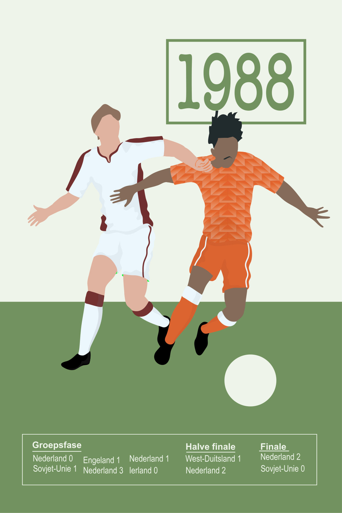 Voetbal kampioenen 1988 T-shirt - TenStickers