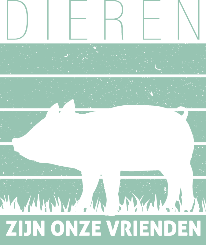 Dieren zijn vrienden T-shirt - TenStickers