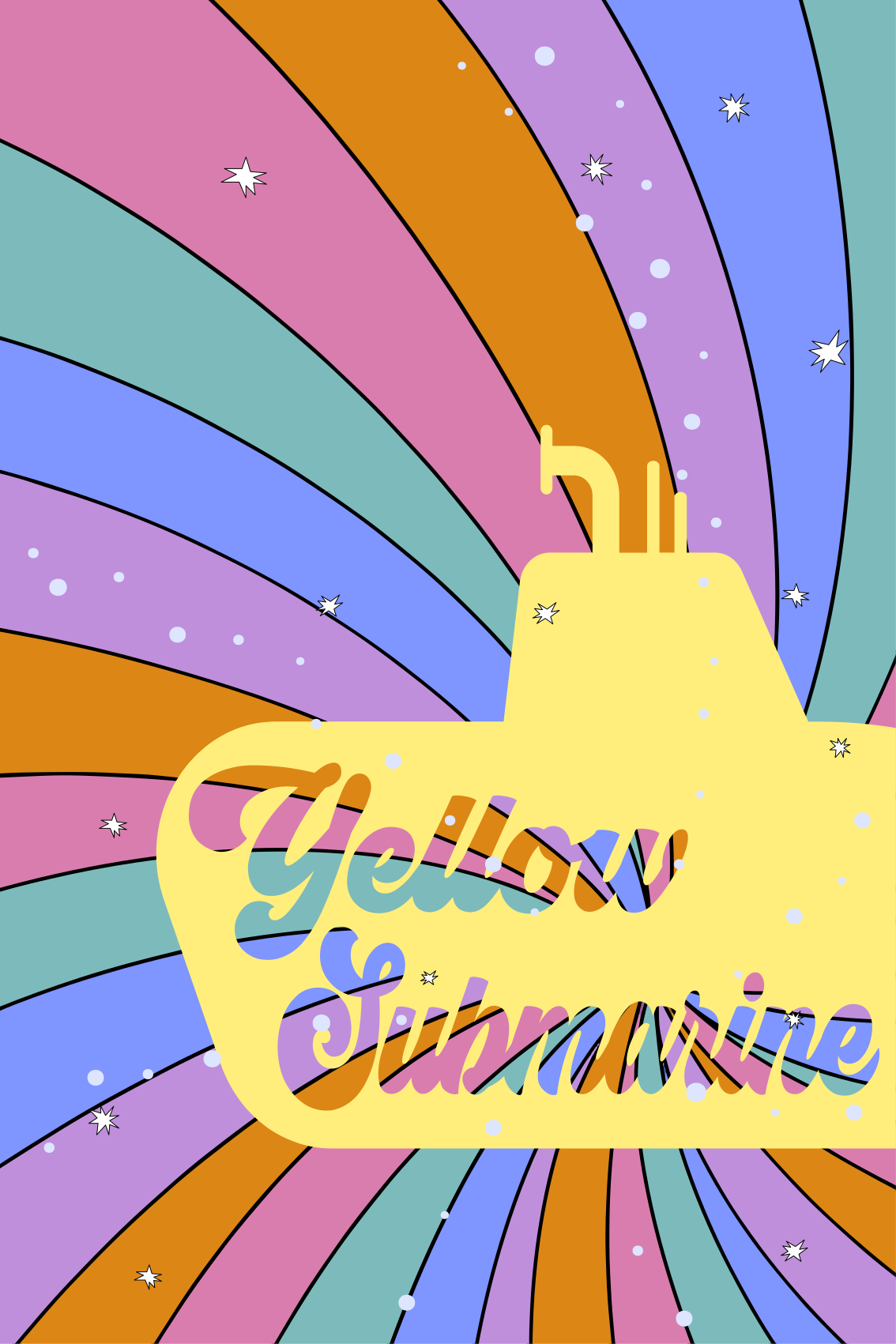 Yellow submarine custom t-shirt - TenStickers