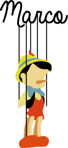 Maglietta infantile Pinocchio personalizzato - TenStickers