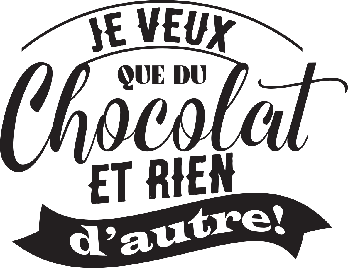 T-shirt Je veux que du chocolat - TenStickers