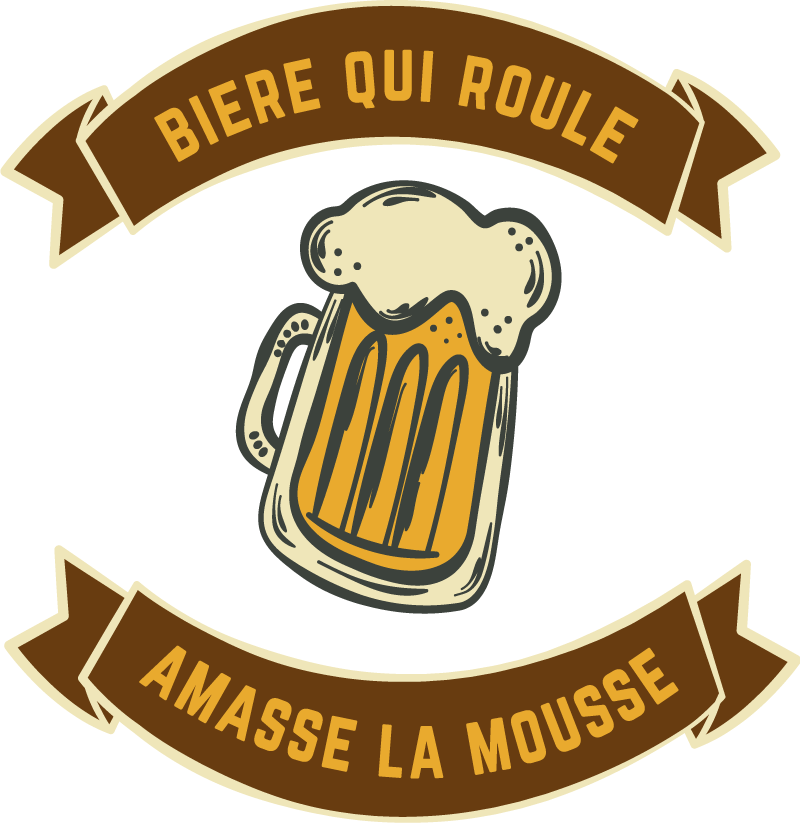Tee-shirt bière qui roule - TenStickers