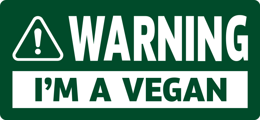 Warning! I'm a vegan custom t-shirt - TenStickers