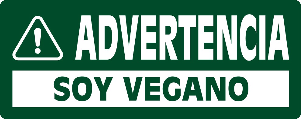 Camiseta con texto "advertencia soy Vegano" - TenVinilo
