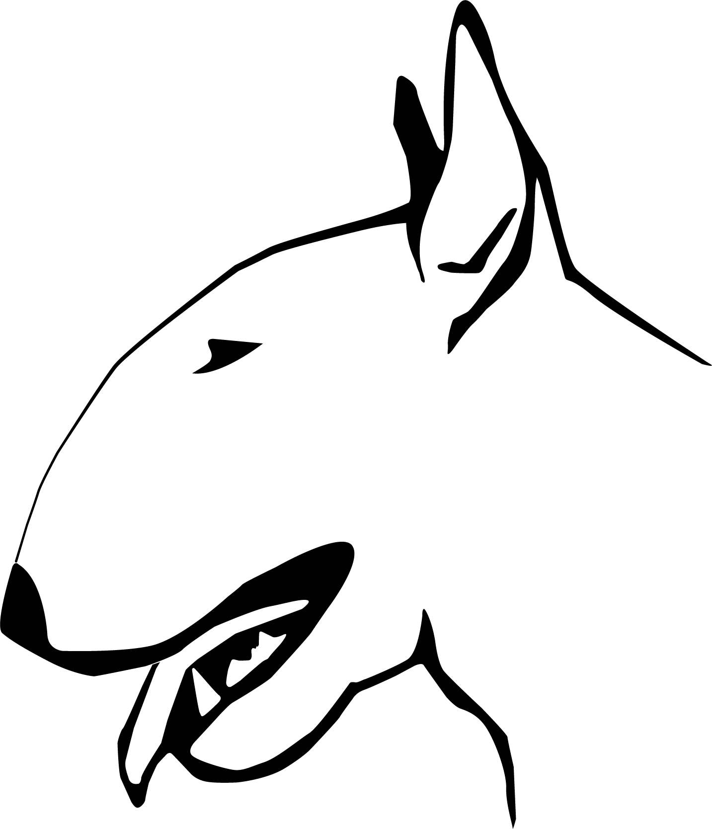 t-shirt bulterriër omtrek - TenStickers