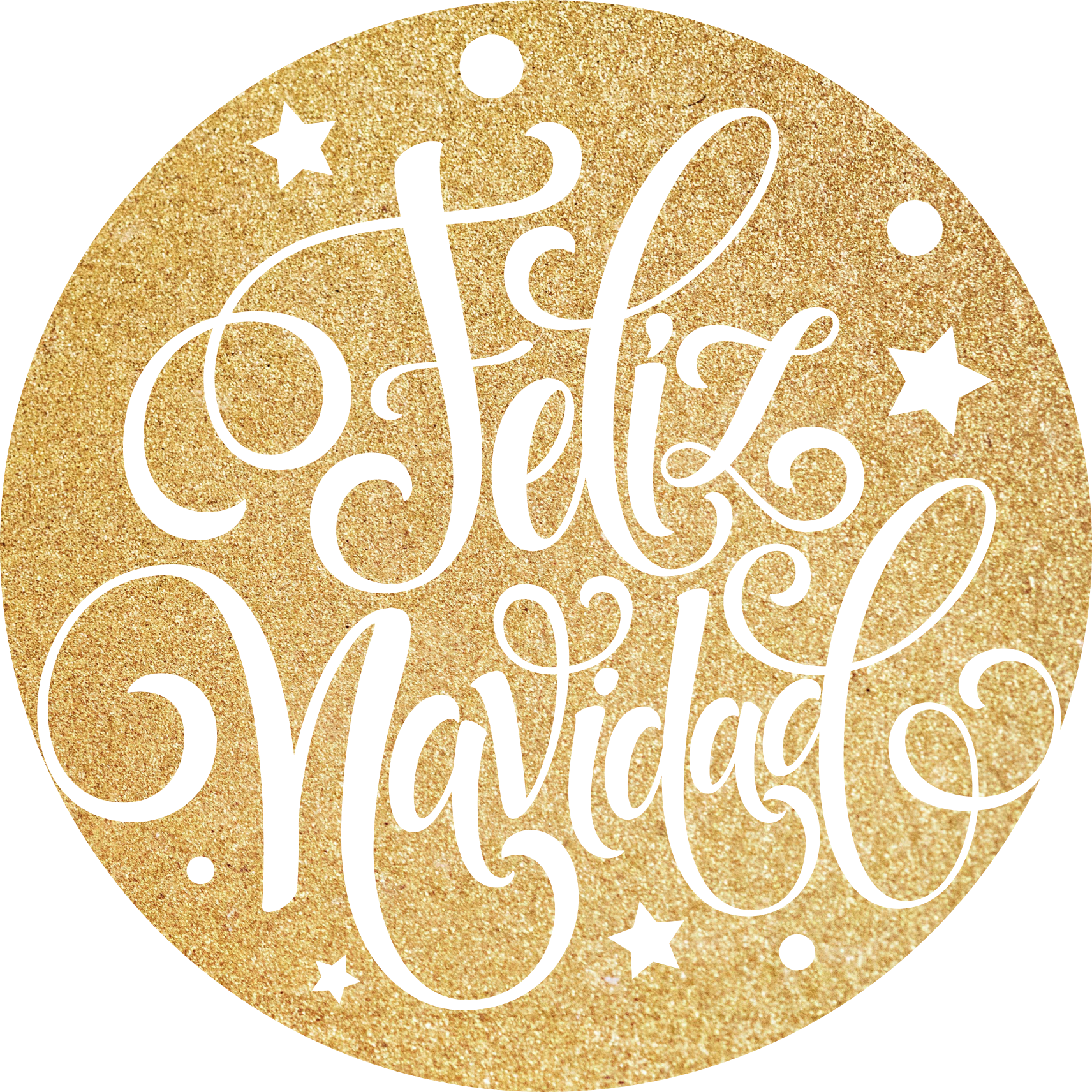 Camiseta navideña imitación dorado - TenVinilo