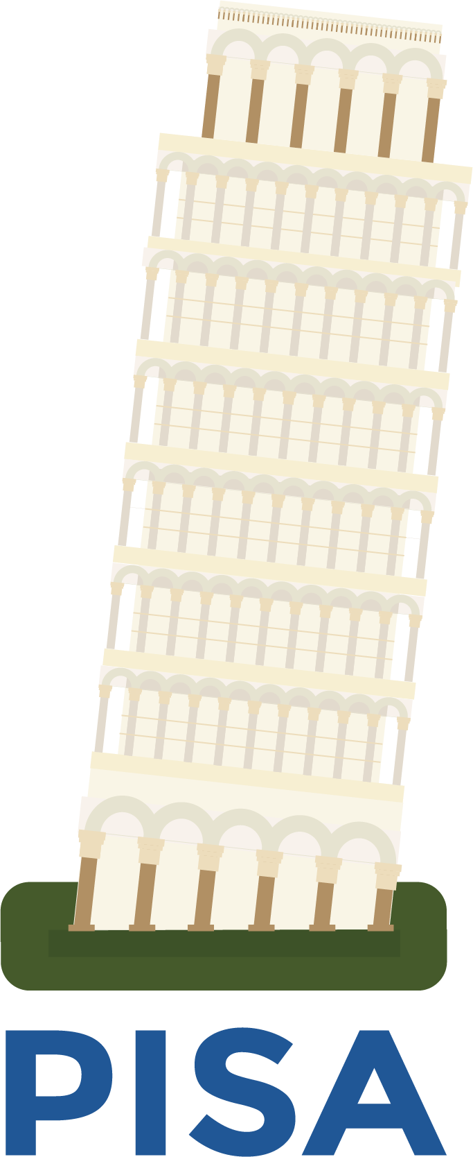 Itiliaanse-toren van Pisa shirt - TenStickers