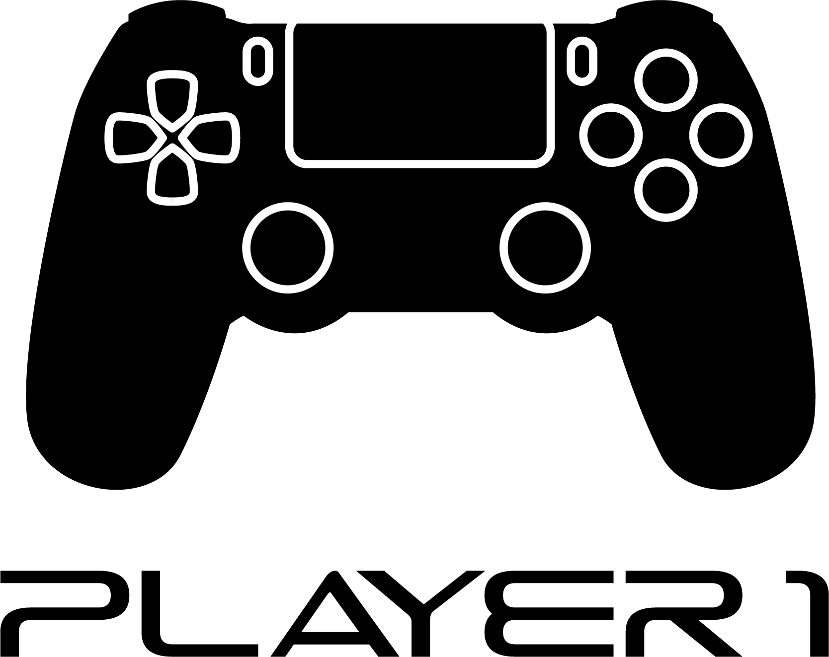 Game controller spelers 1 en 2 shirt - TenStickers