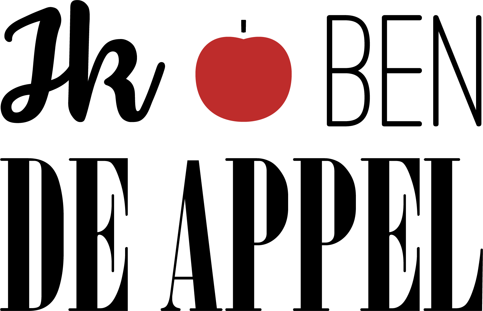 Ik ben de appel kinder t-shirt - TenStickers