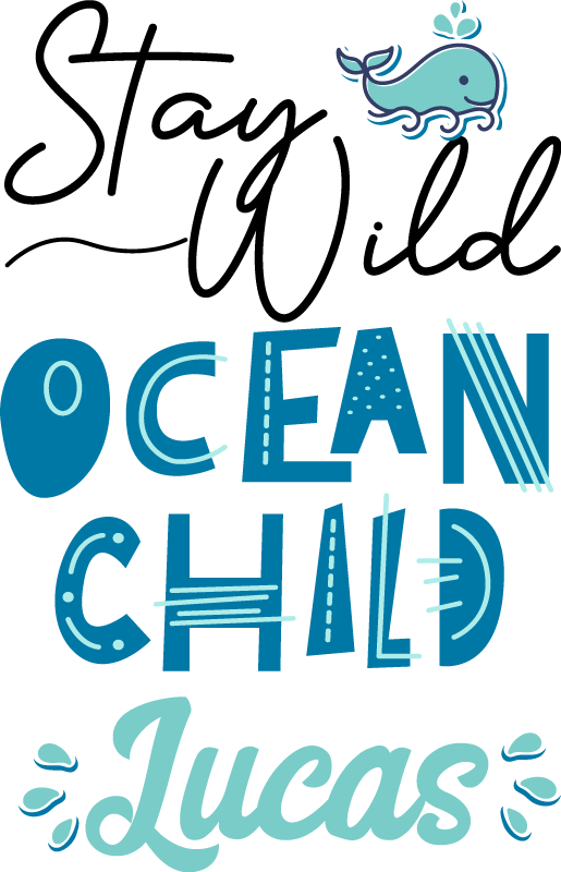 Ocean Child T-shirts with name - TenStickers