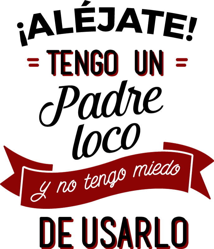 Camiseta para padres e hijos Camiseta divertida padre loco - TenVinilo