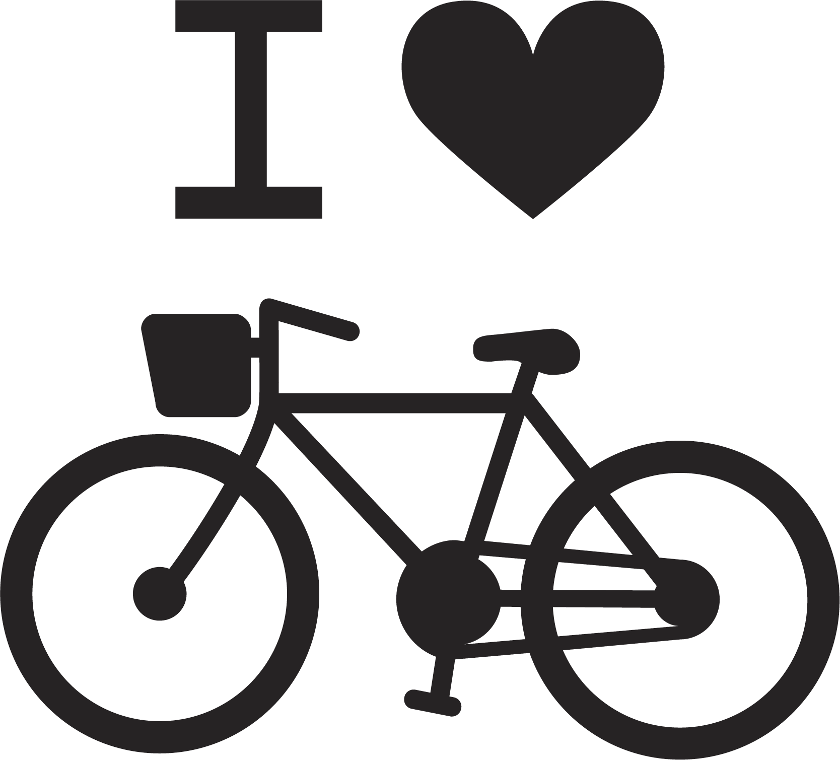 Camiseta I love bici - TenVinilo