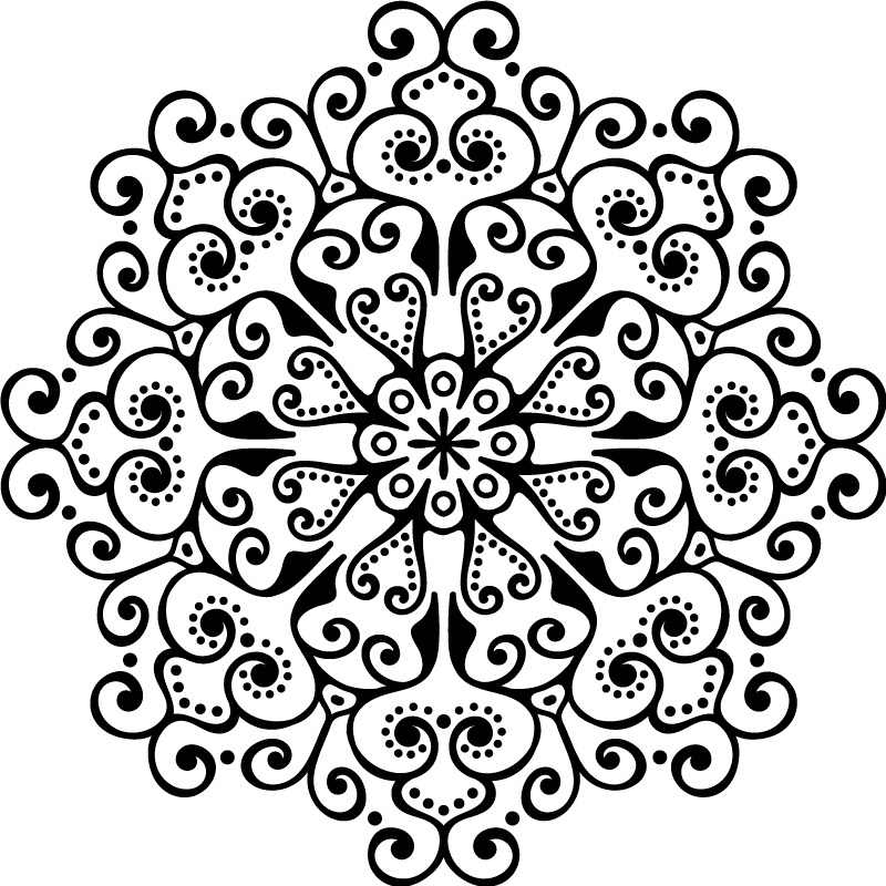 Camiseta flores mandala - TenVinilo