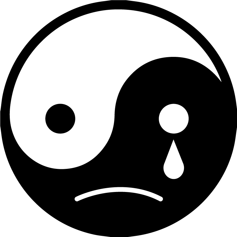 Camiseta original Yin yang triste - TenVinilo