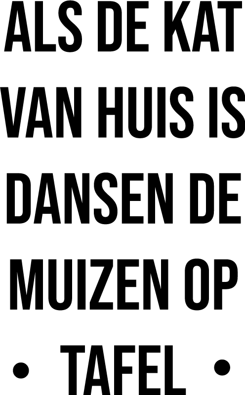 Kat van huis spreuk t-shirt - TenStickers