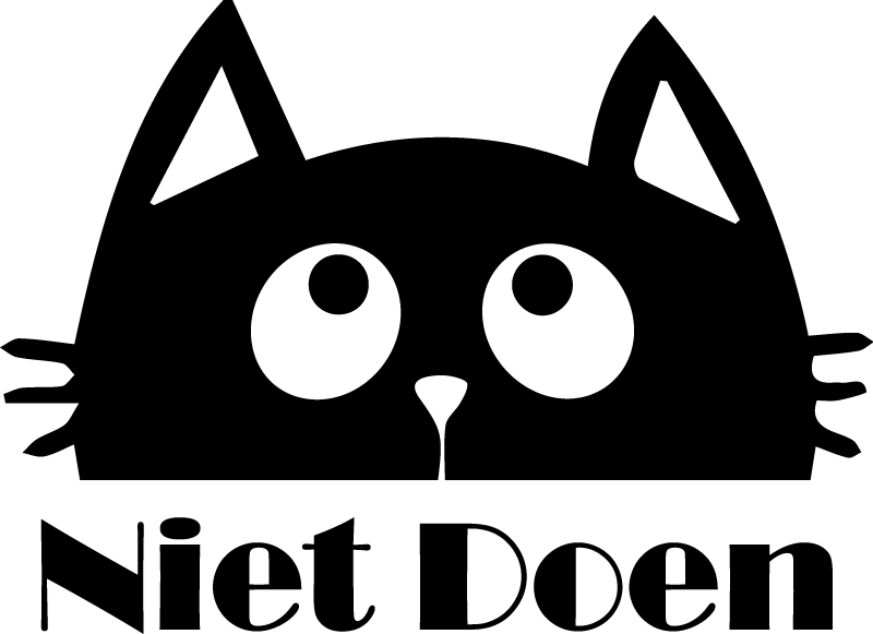 T-shirt katten niet doen tekst - TenStickers