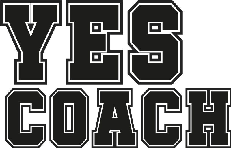 Tekst t shirt met yes coach - TenStickers