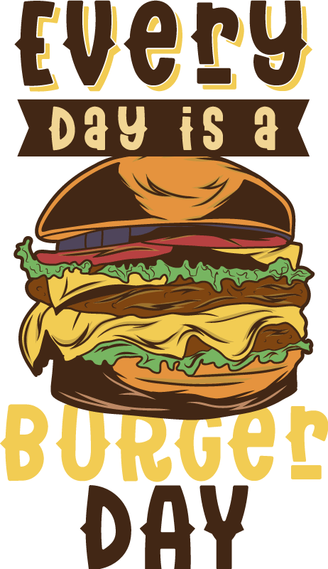 Burger Block food t-shirt - TenStickers