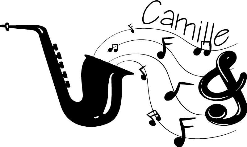 T-shirt saxophone et prénom personnalisable - TenStickers