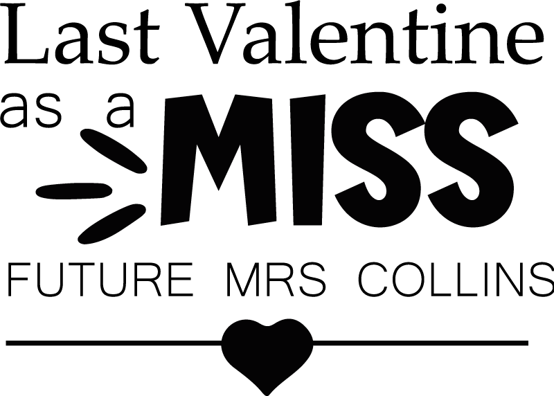 Last Valentines T-shirts with name - TenStickers